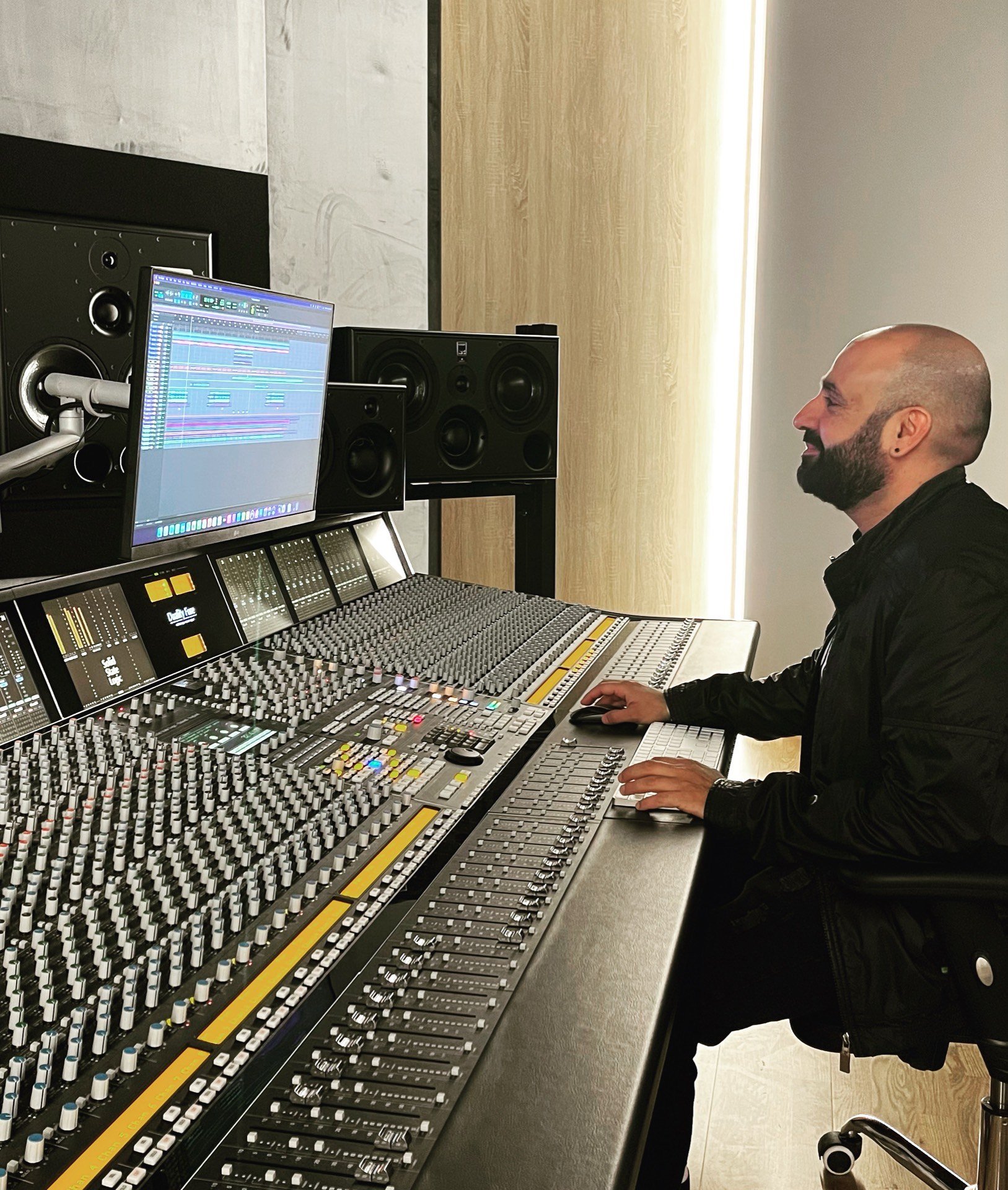 Jean-Pierre Boutros at the mixing console